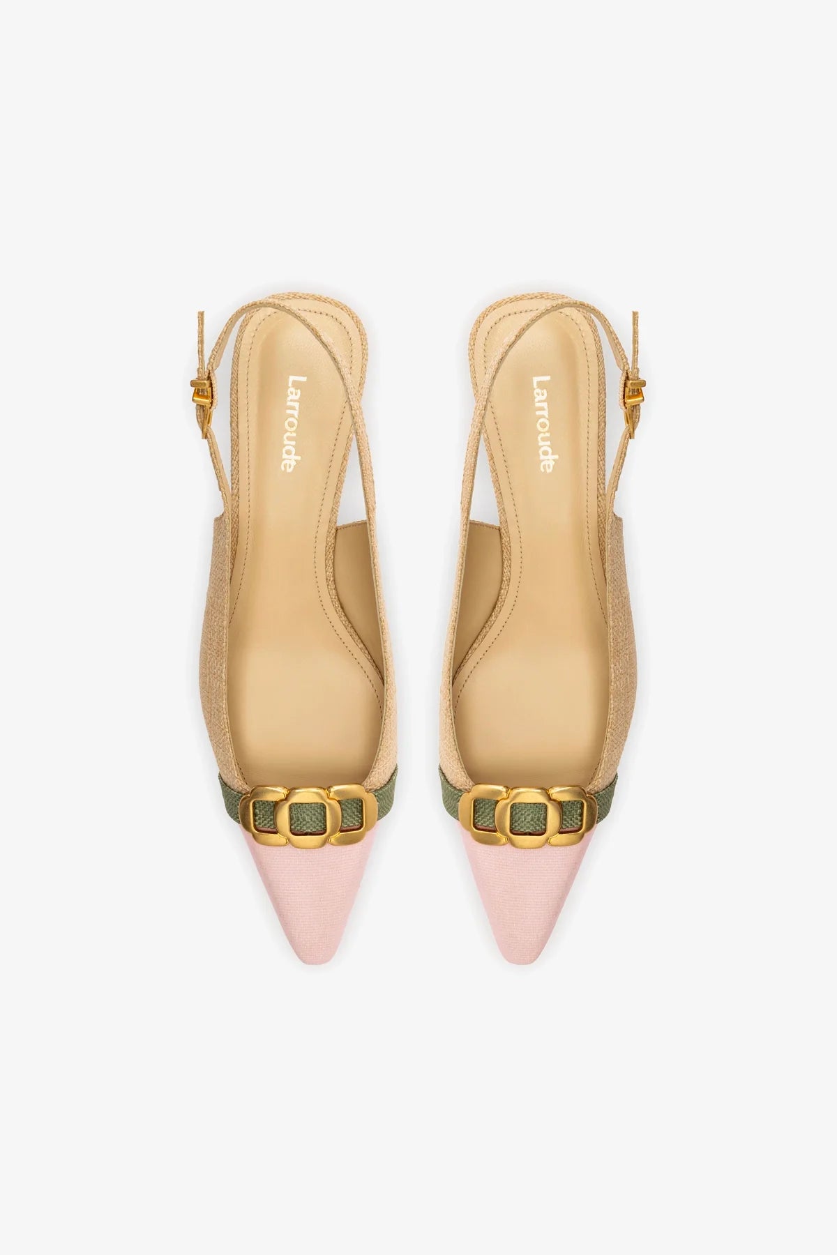 Franca Pump In Beige Raffia - Image 3