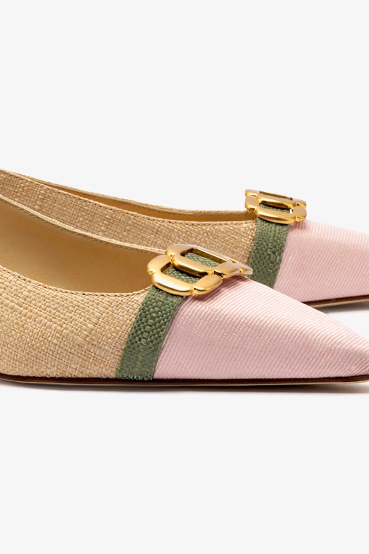 Franca Pump In Beige Raffia - Image 4