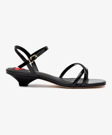 Charlotte Sandal In Black Patent Leather