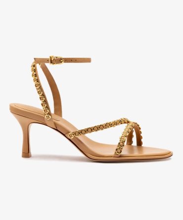 Milanina Mini Sandal In Tan Leather