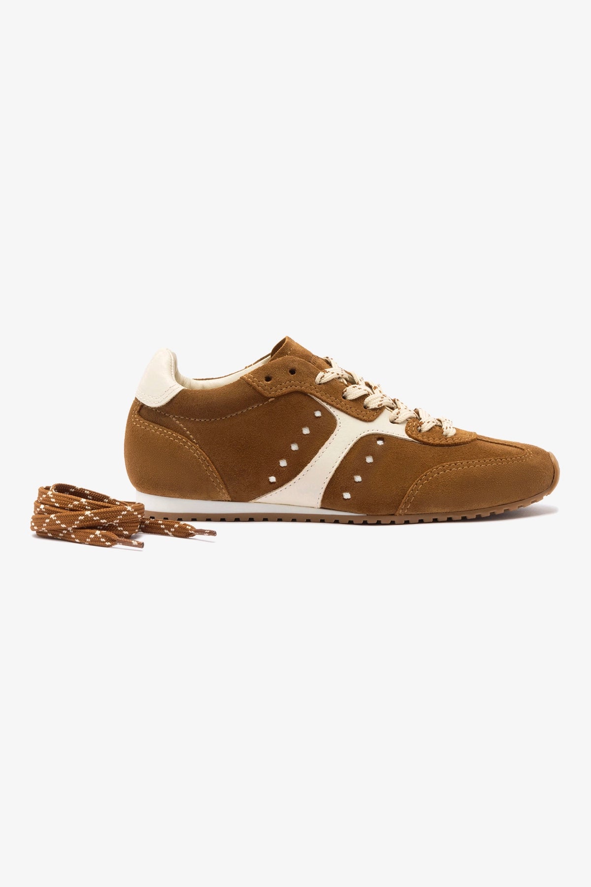 Stella Sneaker In Russet Suede and Ivory Leather - Image 5