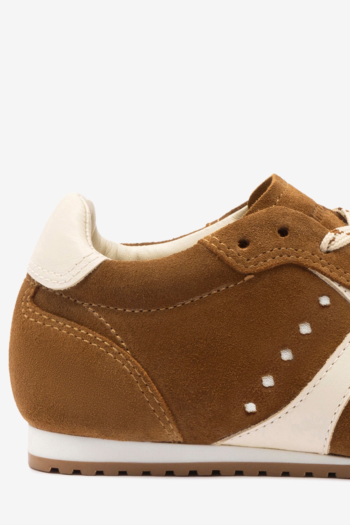 Stella Sneaker In Russet Suede and Ivory Leather - Image 4