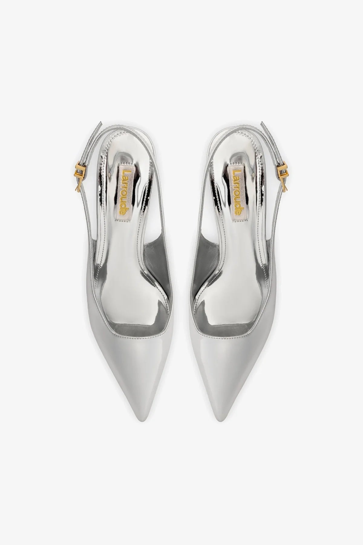 Loulou Pump In Silver Specchio - Image 3