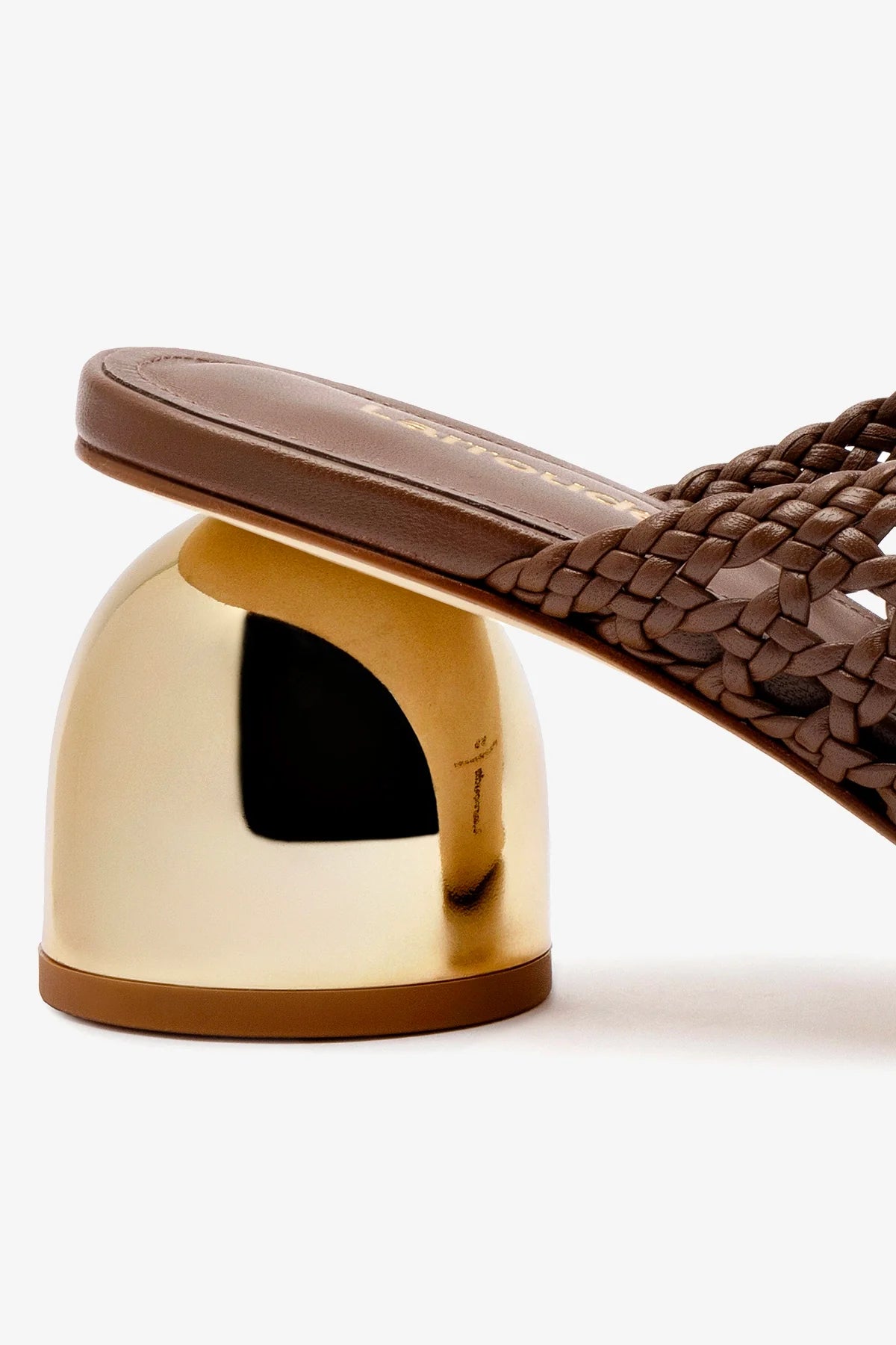 Dew Drop Macrame Mule In Burnt Umber Leather - Image 4