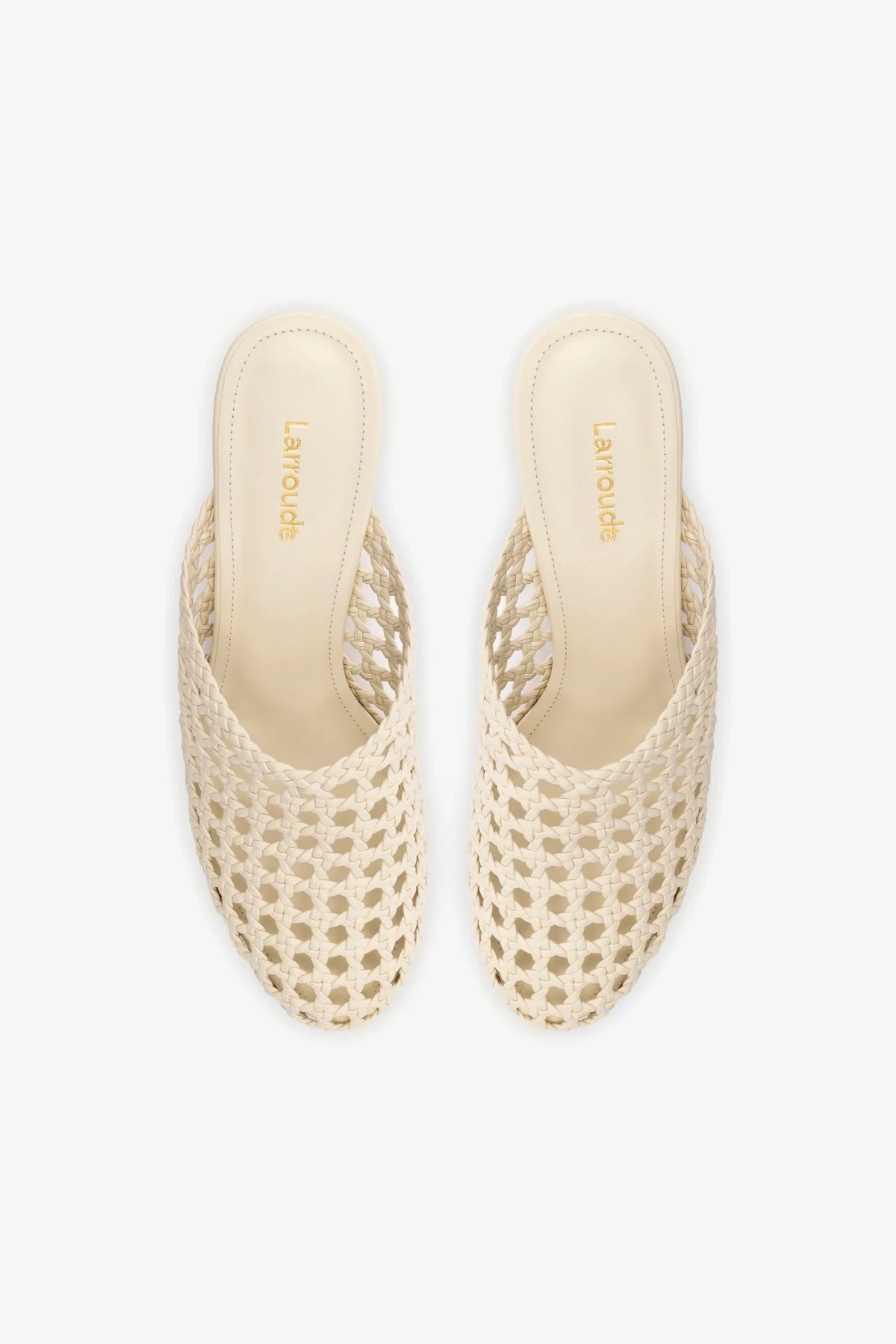 Dew Drop Macrame Mule In Ivory Leather - Image 3