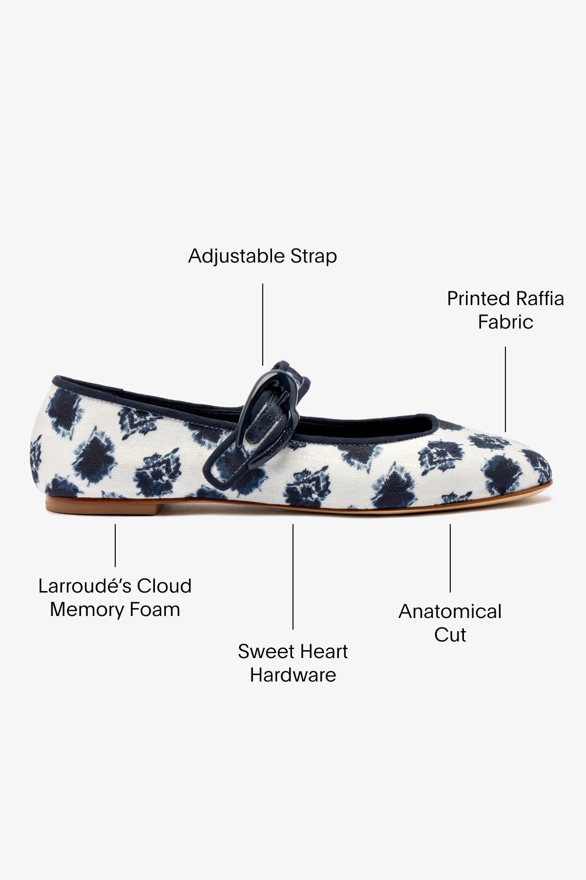 Larroudé x Jonathan Cohen Verona Ballet Flat In Tiedye Ocean Linen - Image 6