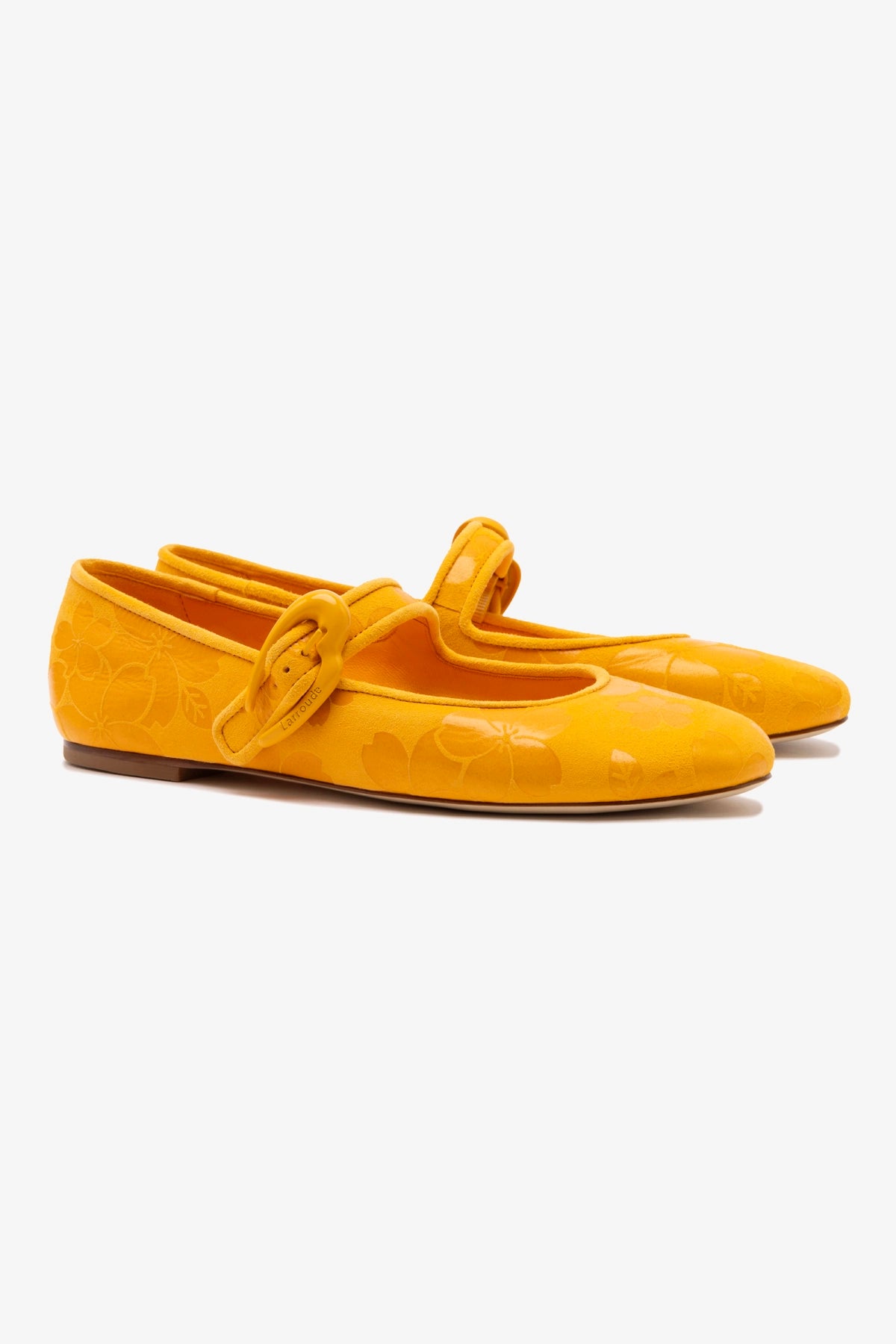 Verona Ballet Flat In Amber Sakura Printed Suede - Image 2