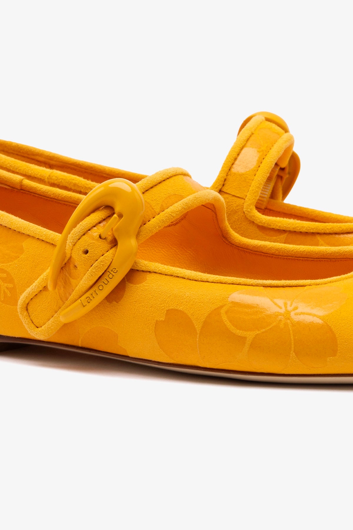 Verona Ballet Flat In Amber Sakura Printed Suede - Image 4