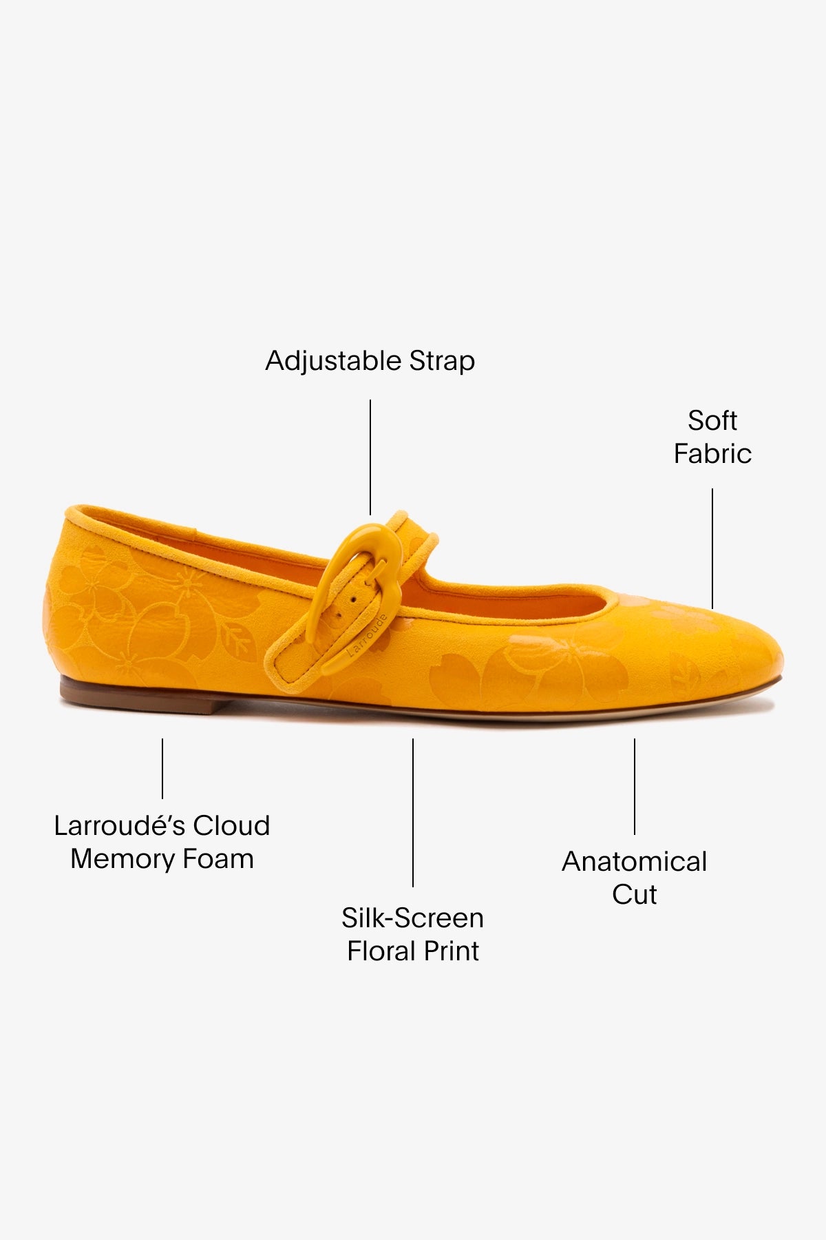 Verona Ballet Flat In Amber Sakura Printed Suede - Image 6