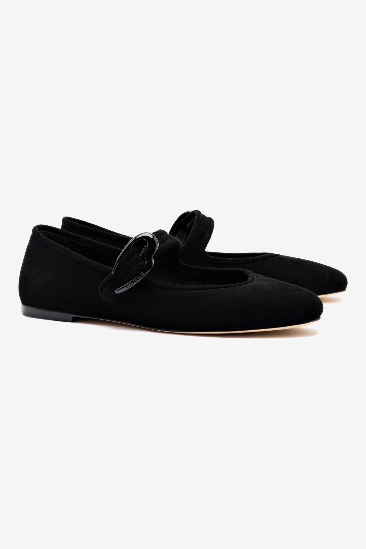Verona Ballet Flat In Black Suede - Image 2