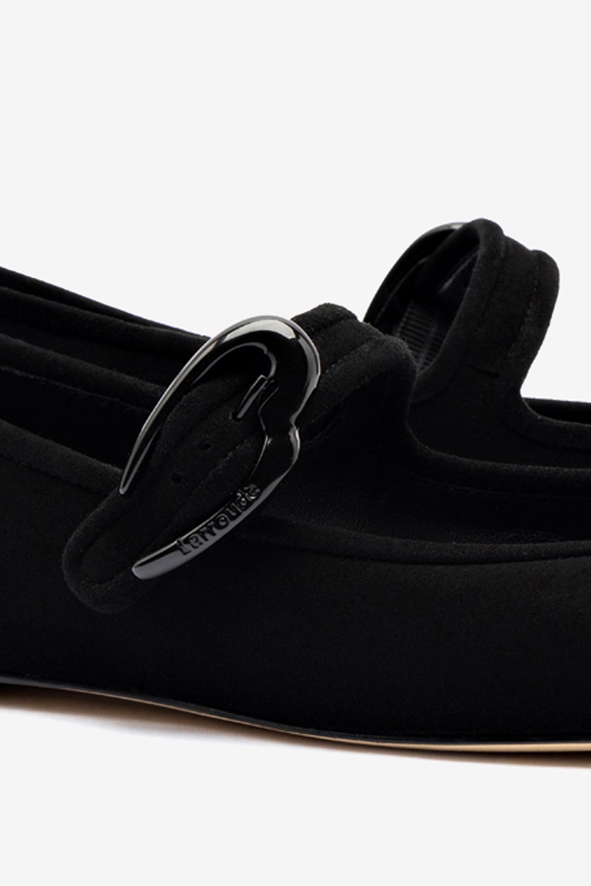 Verona Ballet Flat In Black Suede - Image 4