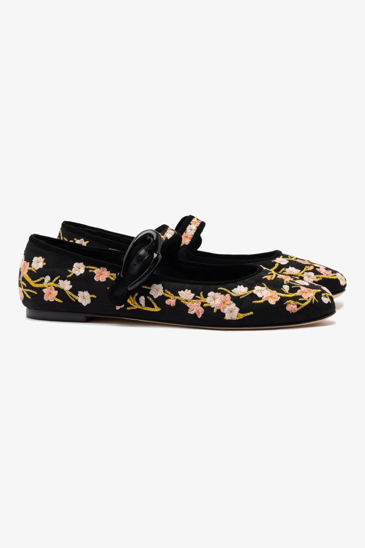 Verona Ballet Flat In Black Sakura Printed Fabric - Image 2