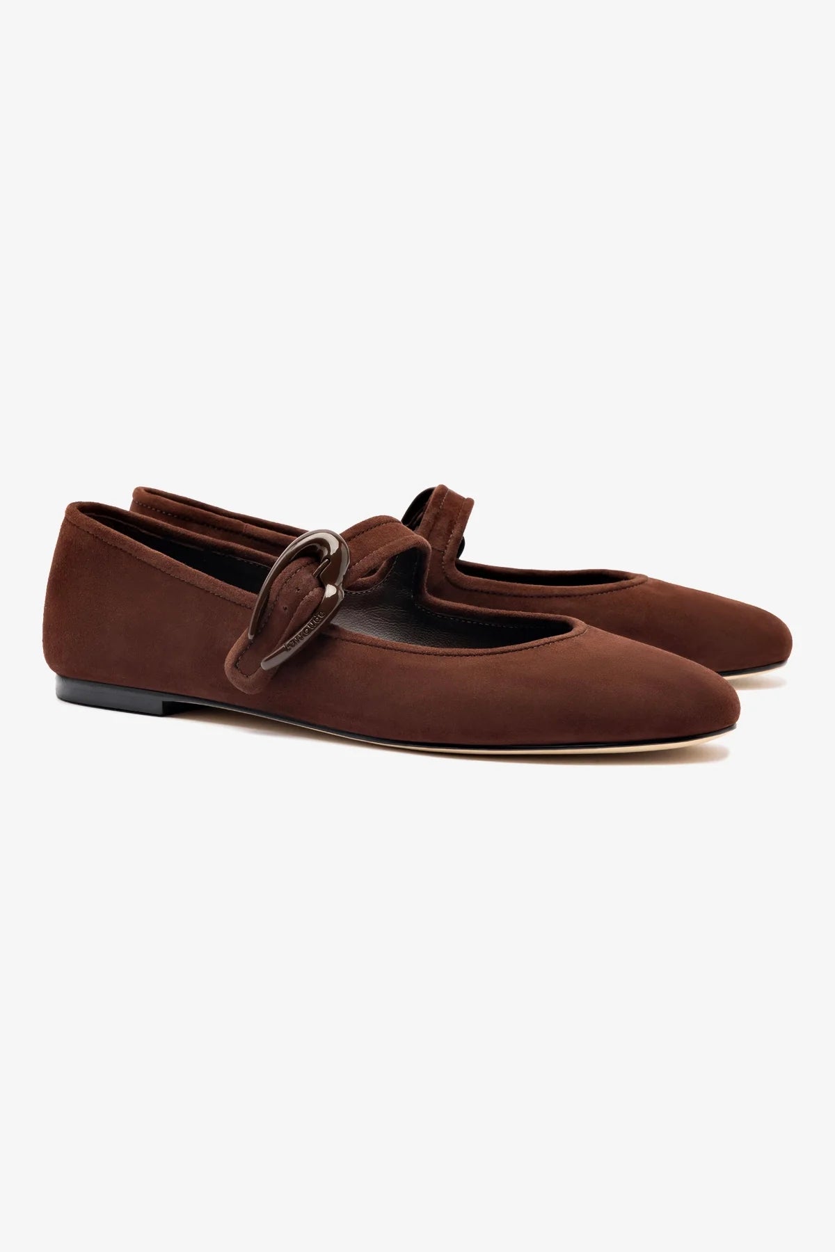 Verona Ballet Flat In Brown Suede - Image 2