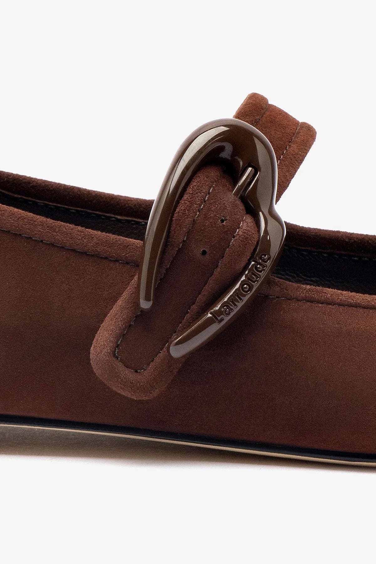 Verona Ballet Flat In Brown Suede - Image 4