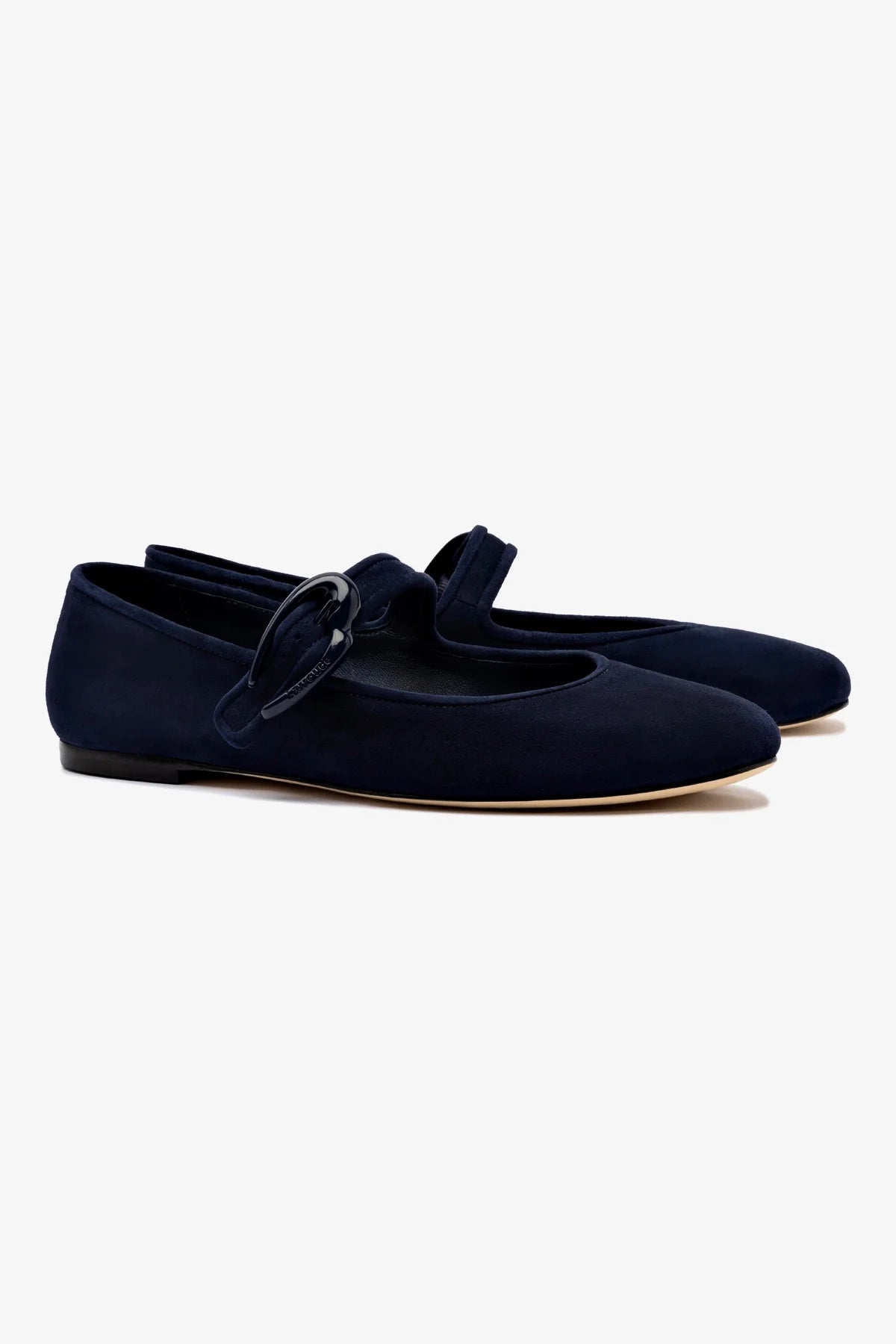 Verona Ballet Flat In Navy Suede - Image 2