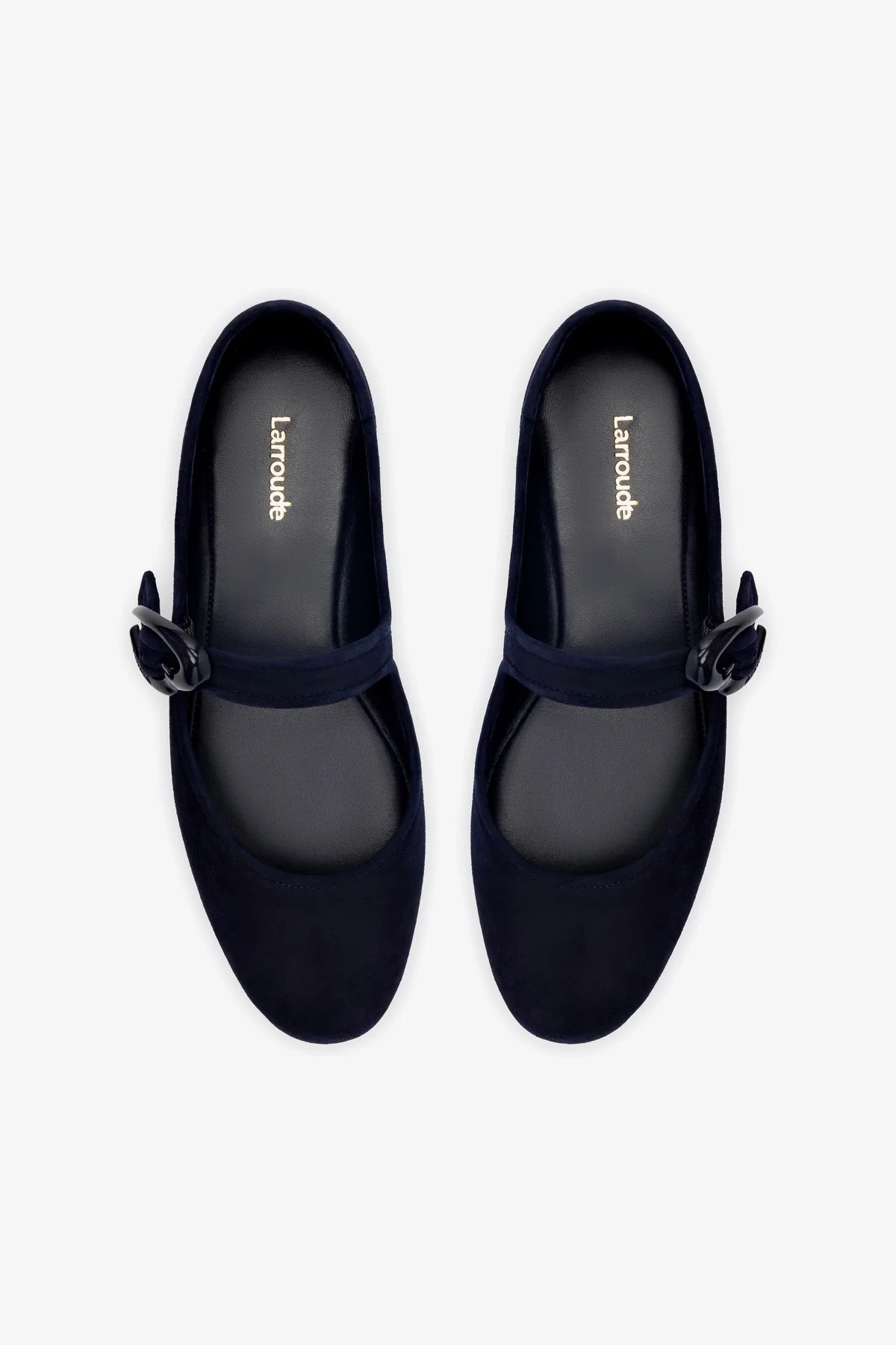 Verona Ballet Flat In Navy Suede - Image 3