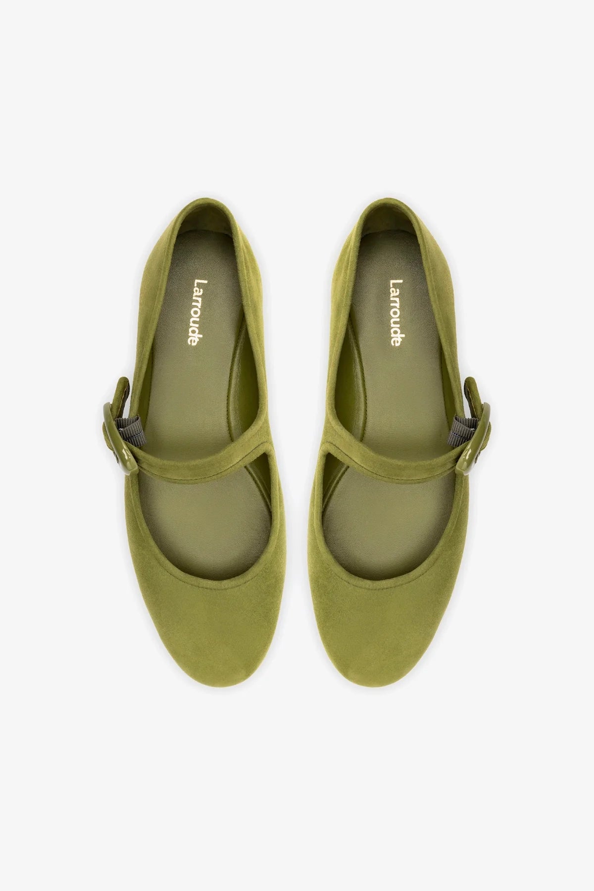 Verona Ballet Flat In Seaweed Suede - Image 3