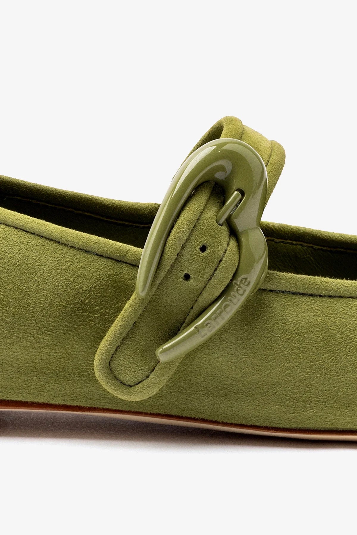 Verona Ballet Flat In Seaweed Suede - Image 4
