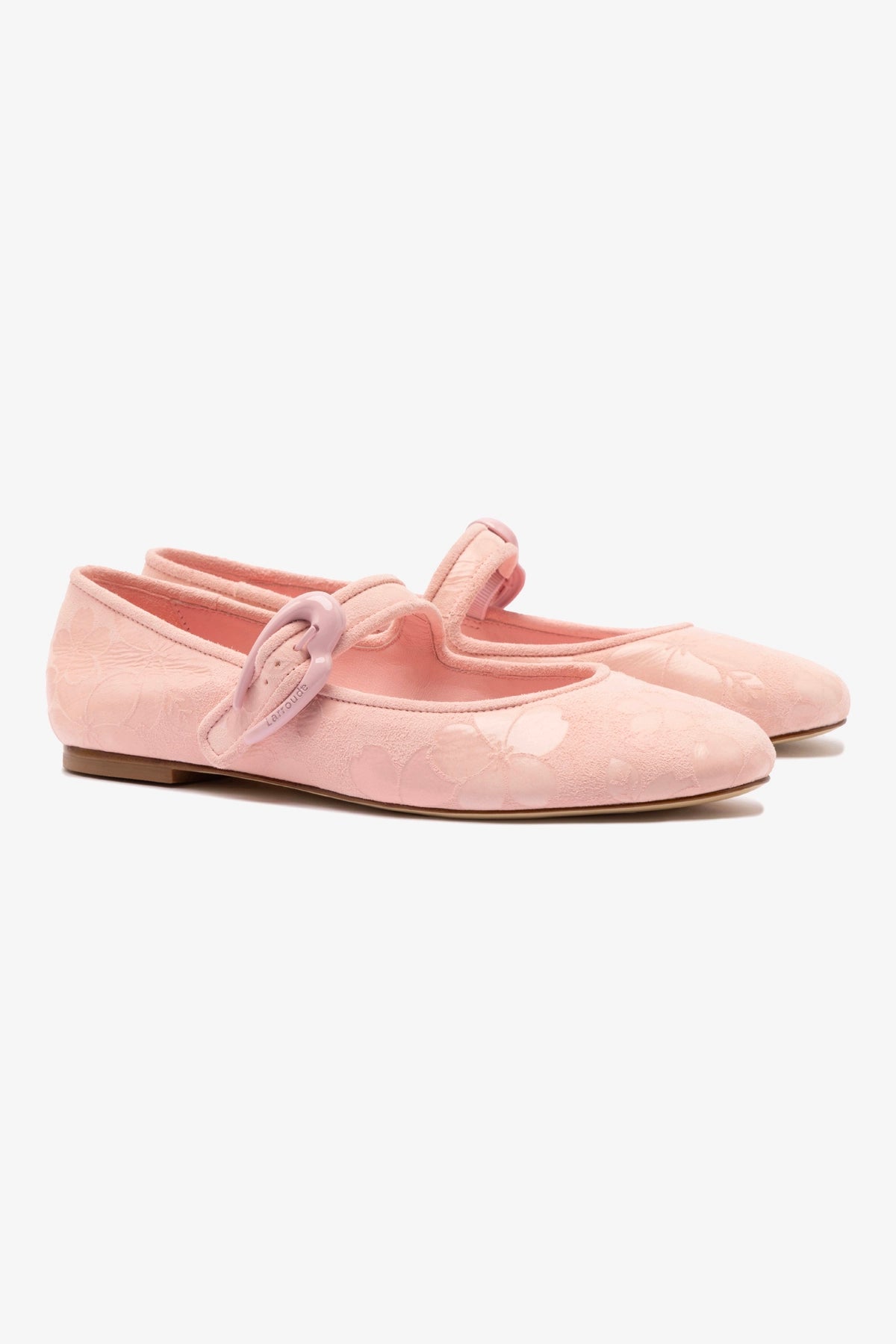 Verona Ballet Flat In Tulip Sakura Printed Suede - Image 2
