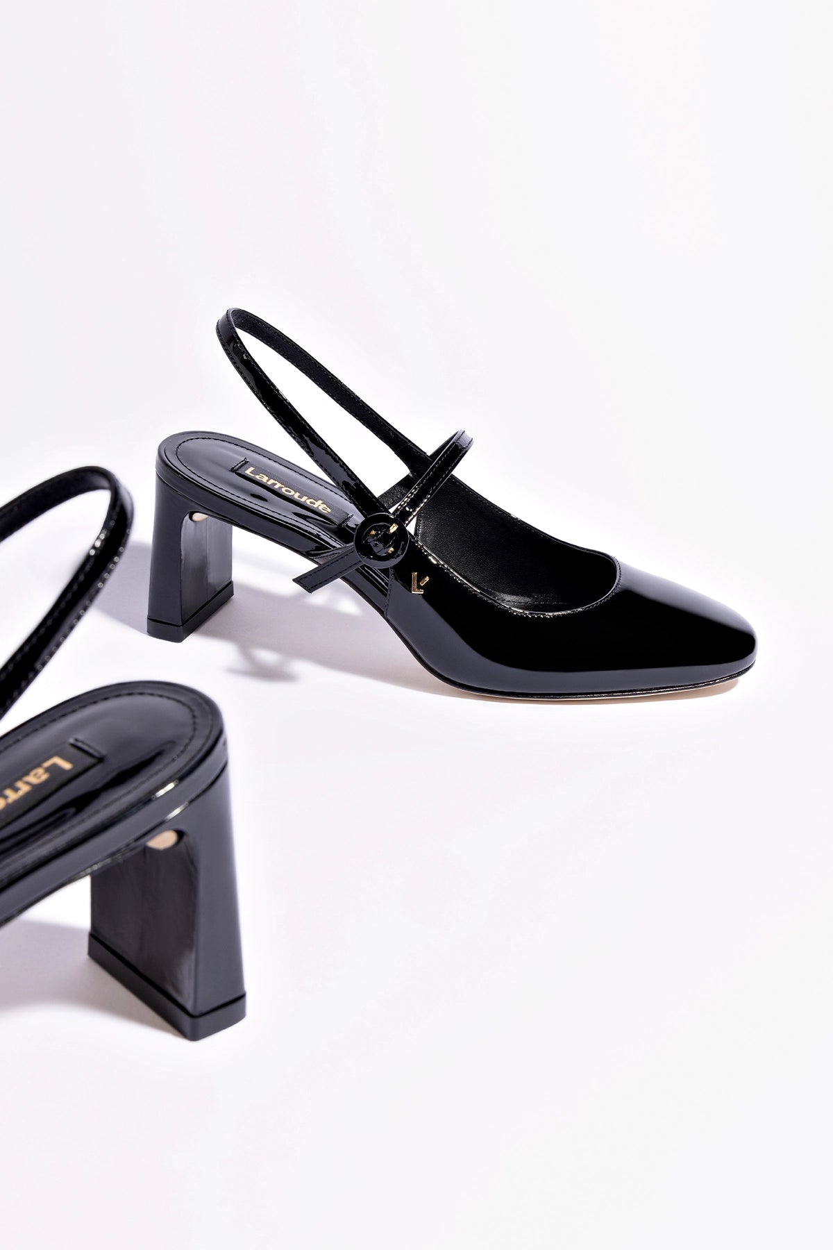 Georgina Pump In Black Patent Leather - Image 8
