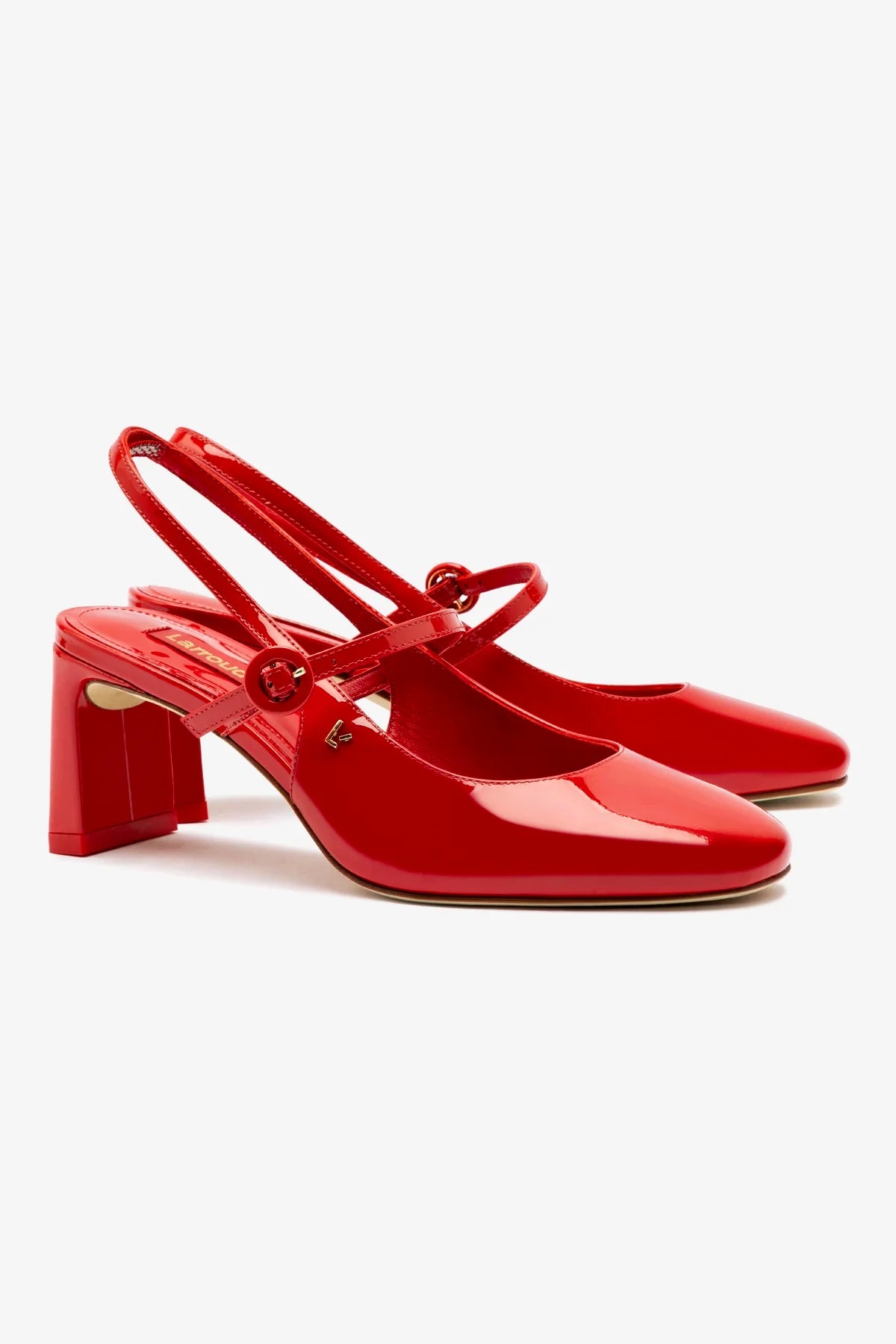 Georgina Pump In Scarlet Patent Leather - Image 2