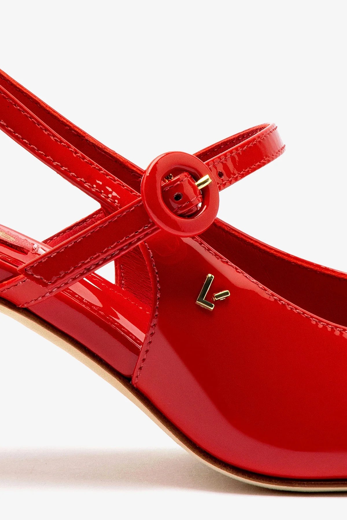 Georgina Pump In Scarlet Patent Leather - Image 4