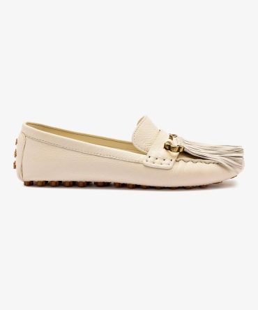 Joy Mocassin In Ivory Leather