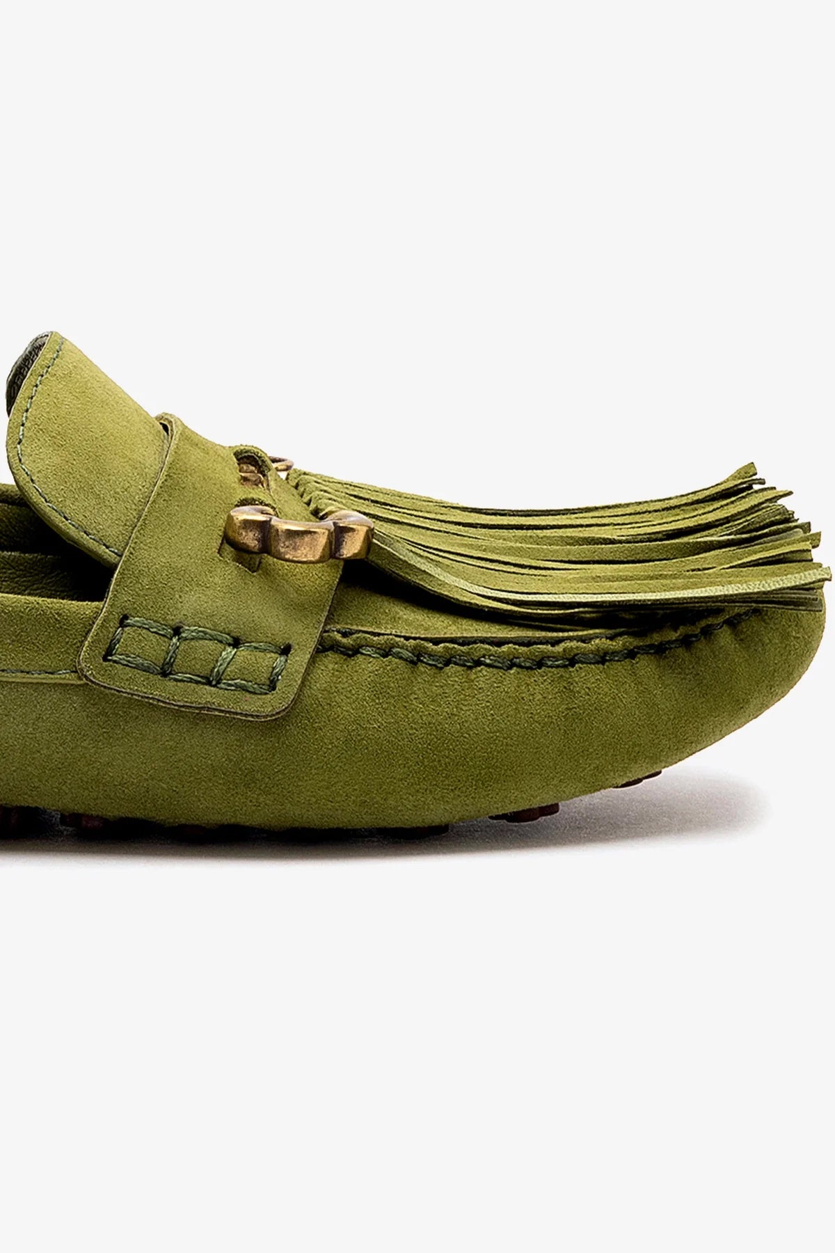 Joy Mocassin In Seaweed Suede - Image 4