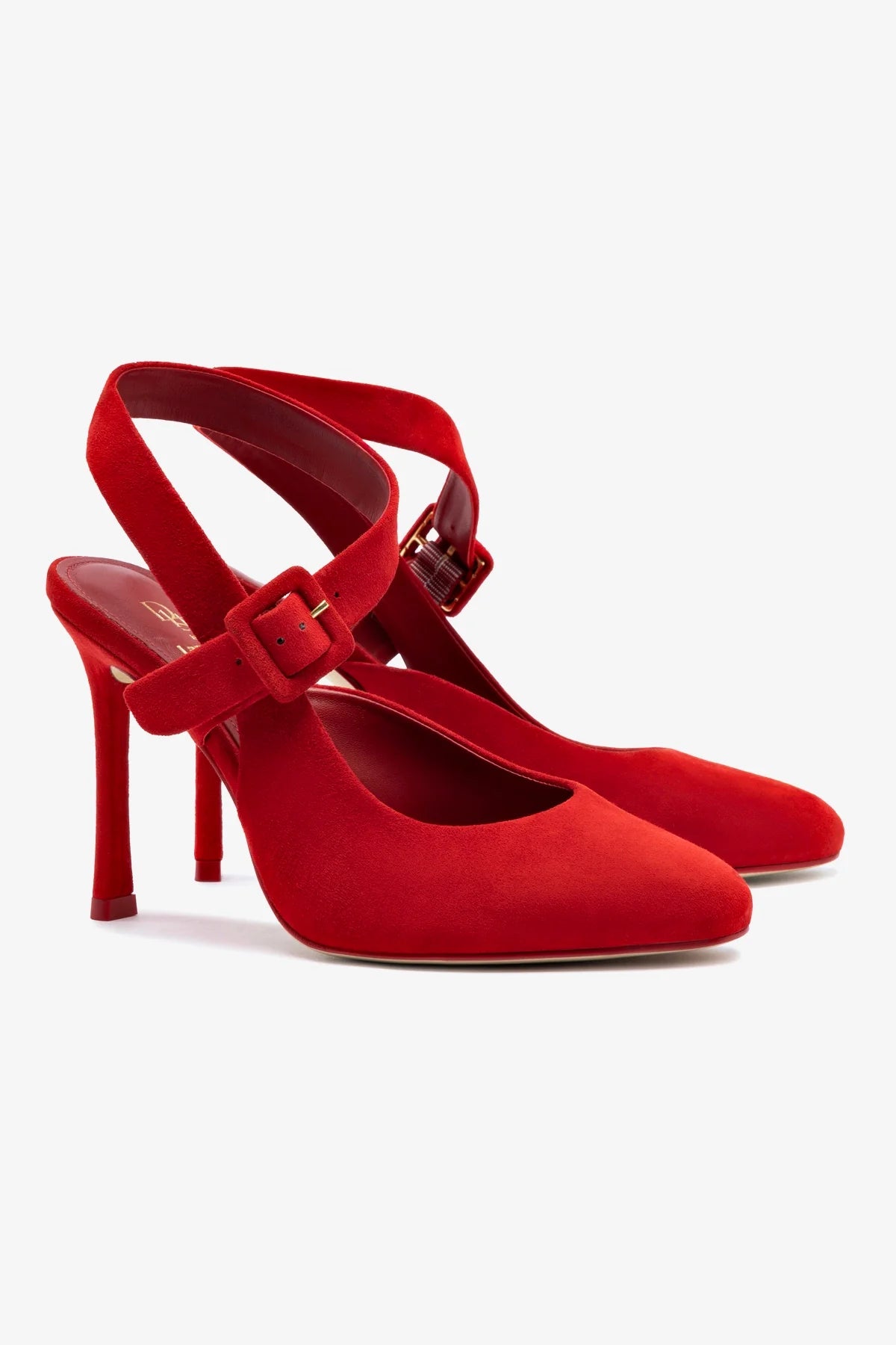 Deena By Larroudé Pump In Red Suede - Image 2