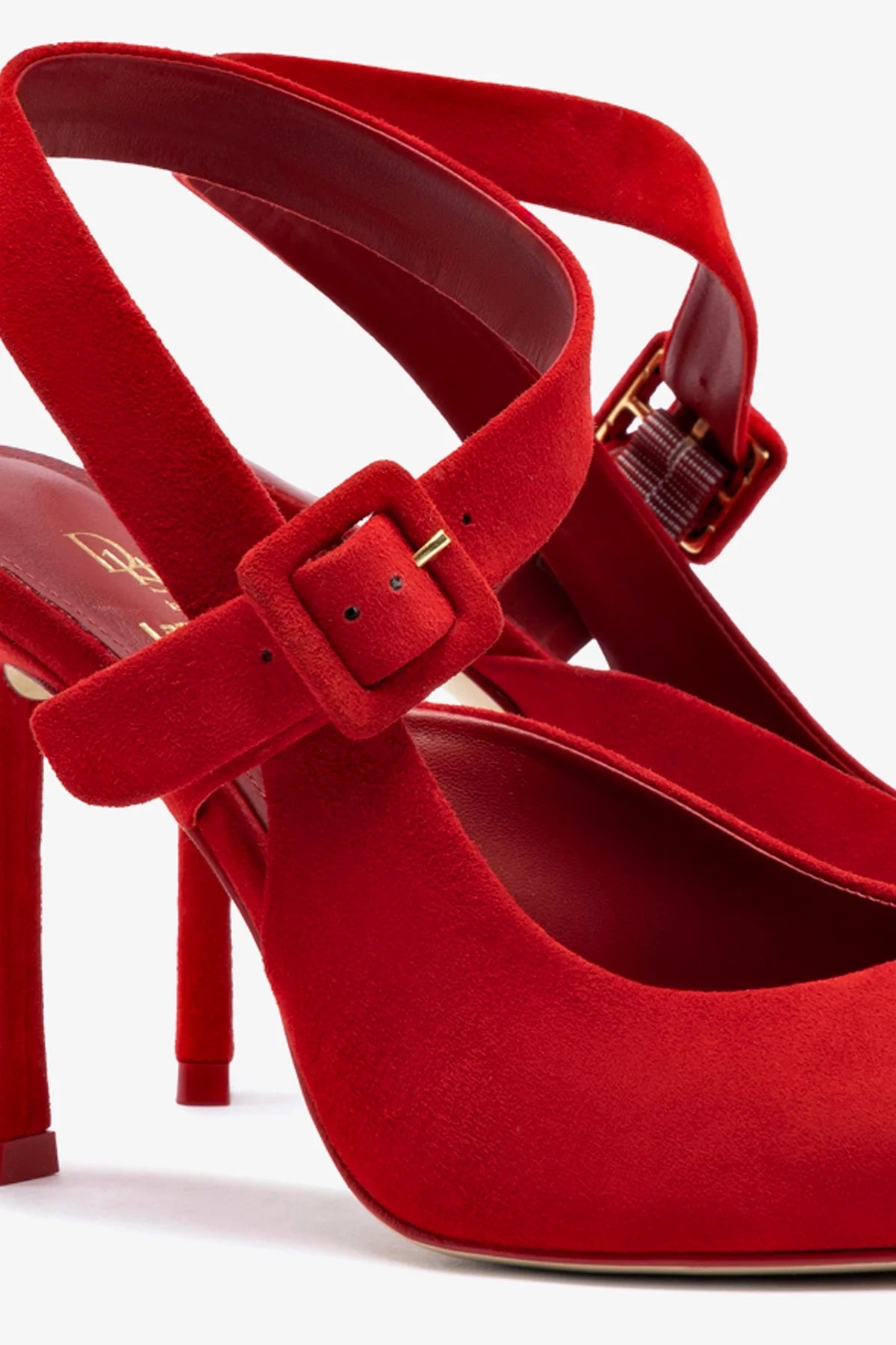 Deena By Larroudé Pump In Red Suede - Image 4