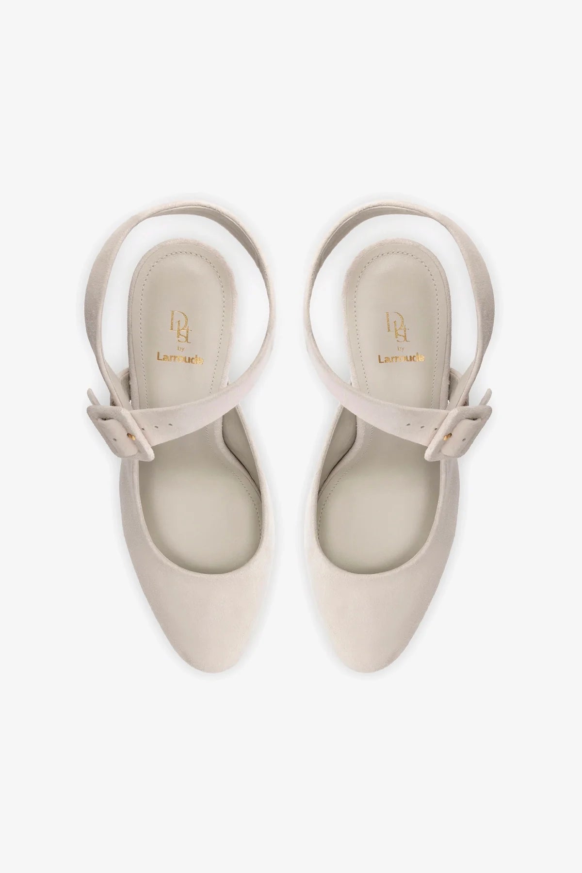 Deena By Larroudé Pump In Mushroom Grey Suede - Image 3