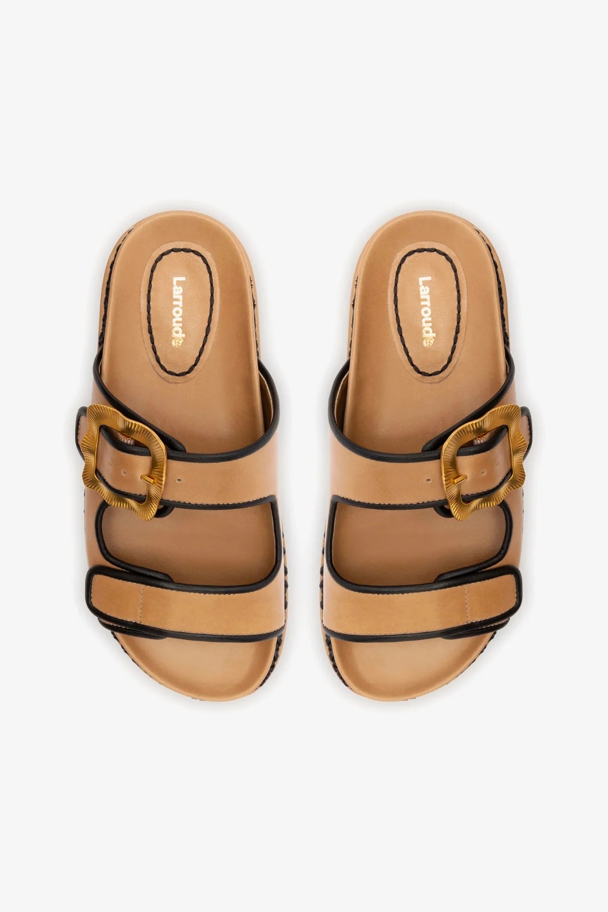 Maui Slide In Hazelnut Leather and Black Trimming - Image 3