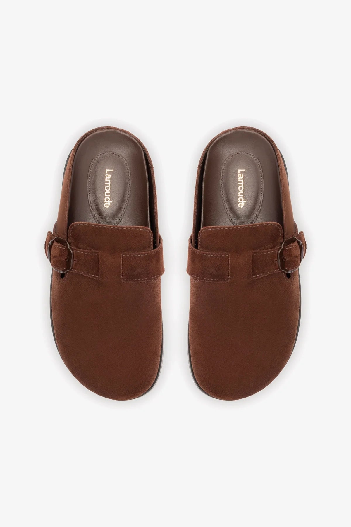 Milan Clog In Brown Suede - Image 3