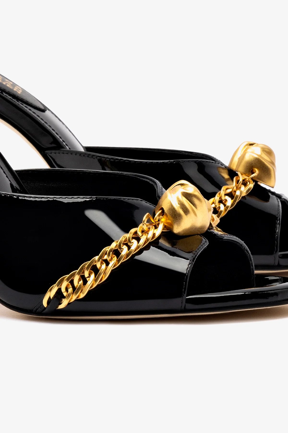Larroudé x Jonathan Cohen Mule In Black Patent Leather - Image 4