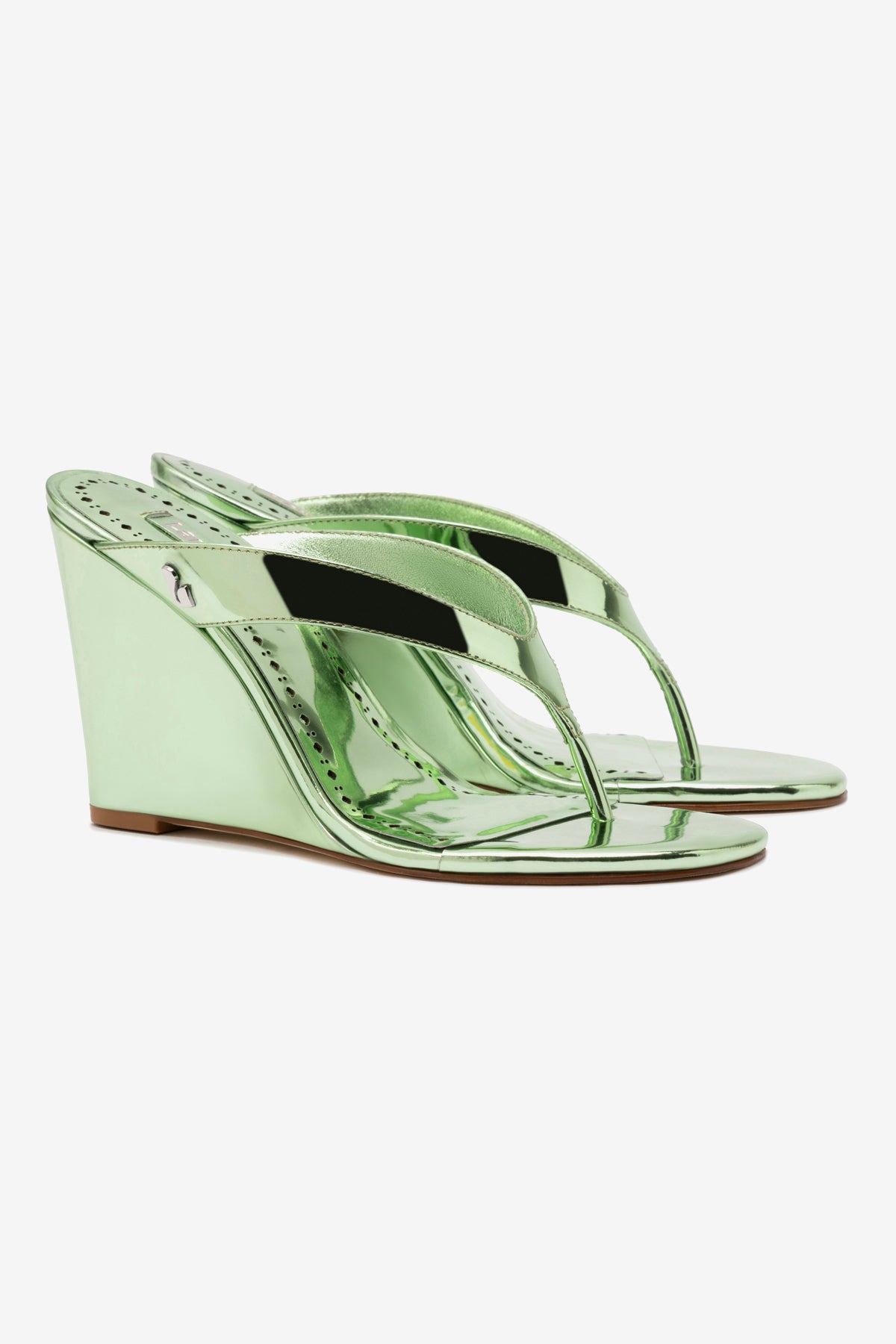 Gaia Wedge Sandal In Light Pear Specchio - Image 2