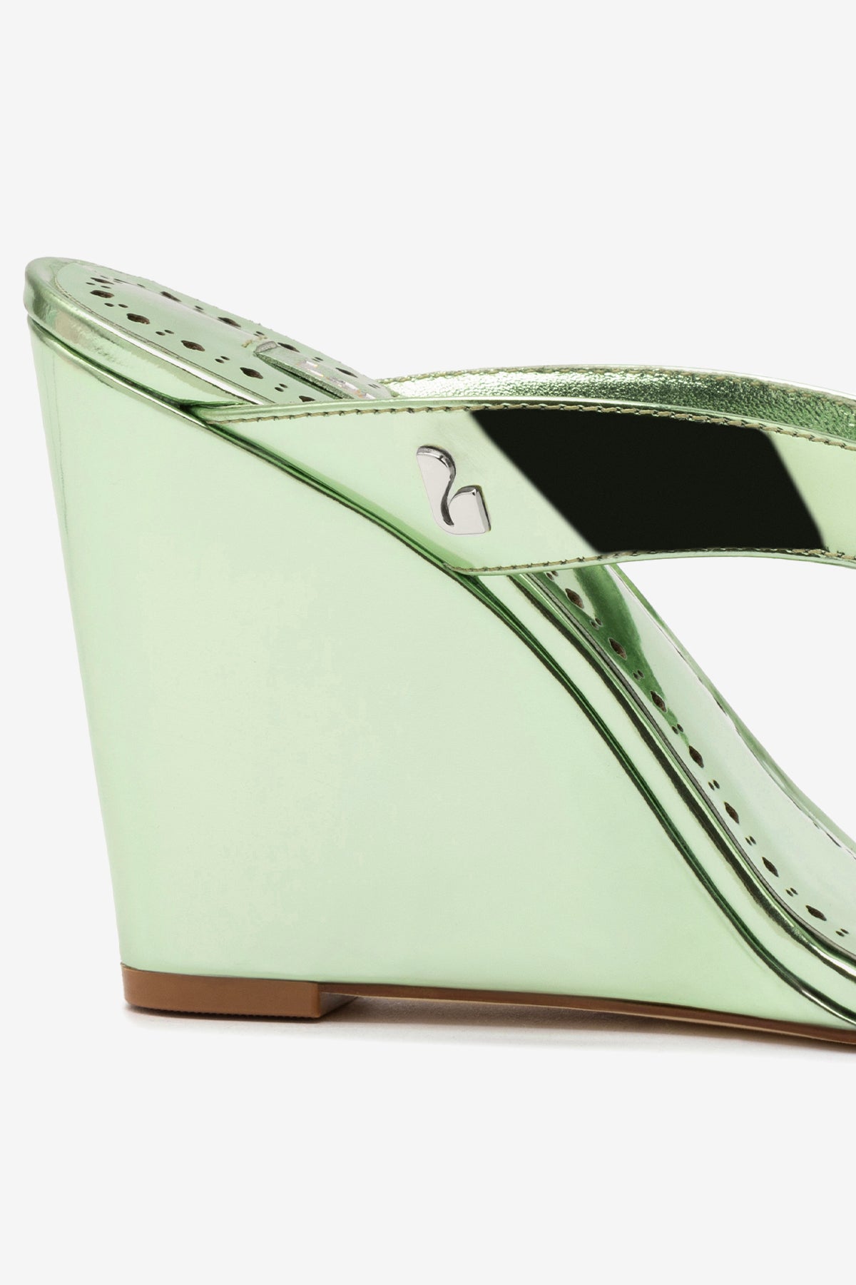 Gaia Wedge Sandal In Light Pear Specchio - Image 4