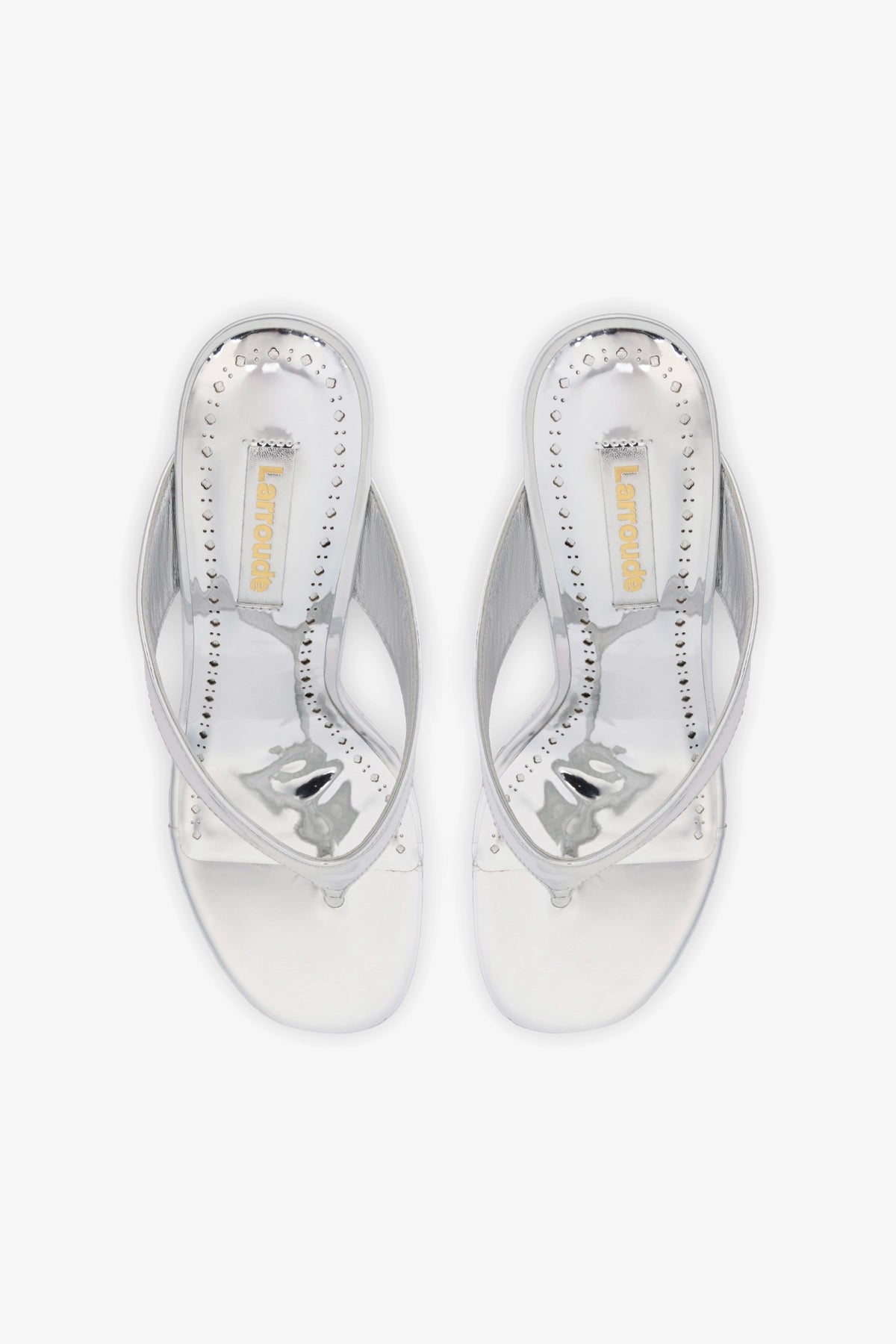 Gaia Wedge Sandal In Silver Specchio - Image 3