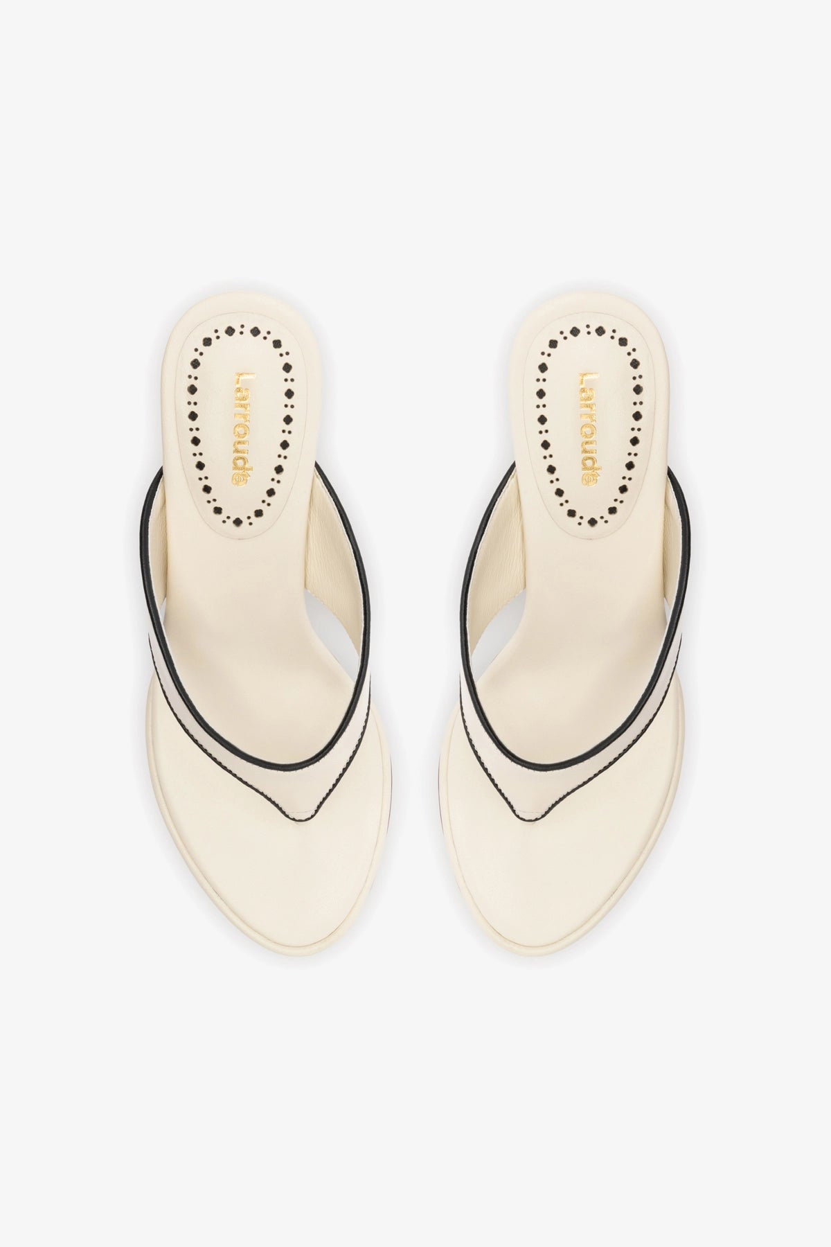 Gaia Sandal In Ivory Leather - Image 3