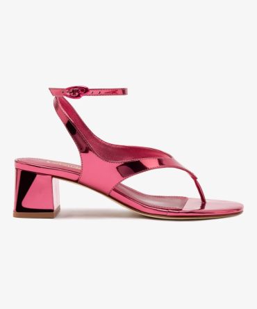 Gaia Block Sandal In French Rose Specchio