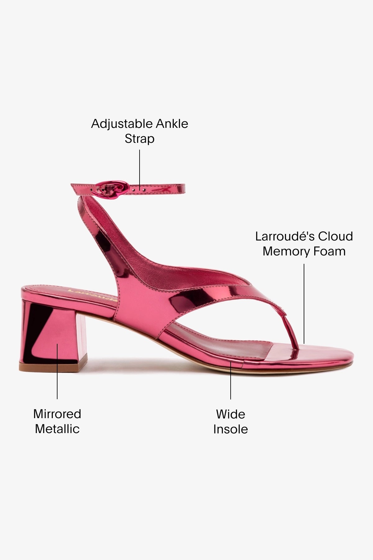 Gaia Block Sandal In French Rose Specchio - Image 5