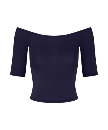 Carolyn Off The Shoulder Top in Luxe Cupro Jersey